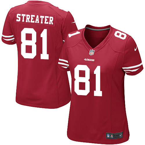 Women's Game Rod Streater Nike Jersey Red Home - #81 NFL San Francisco 49ers